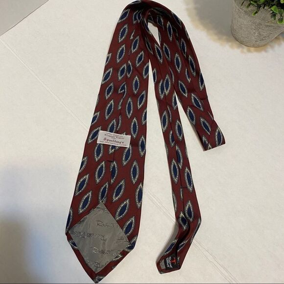 Robert Talbot Studio | Red Abstract Silk Tie - Picture 2 of 4